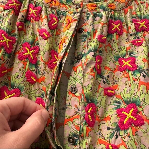 Anthropologie Roopa Pemmaraju Beaded Auretta Mini Dress Size Medium - Picture 9 of 15